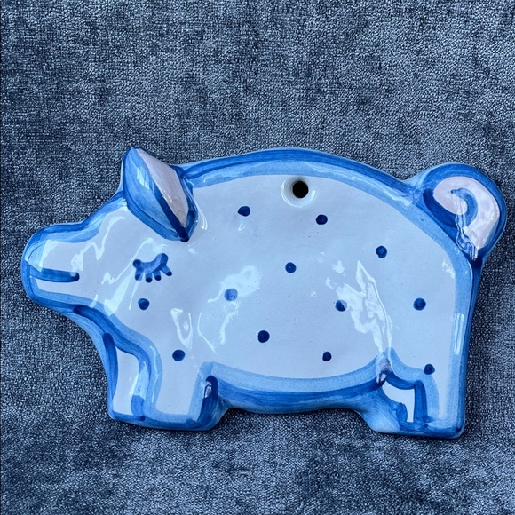 M A Hadley Other - M A Hadley Pottery Pig Wall Hanging Large Plaque Signed 11x6.5